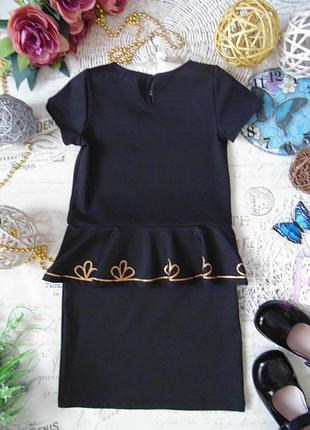 Бомбезное чёрное платьеце с баской h&m 5