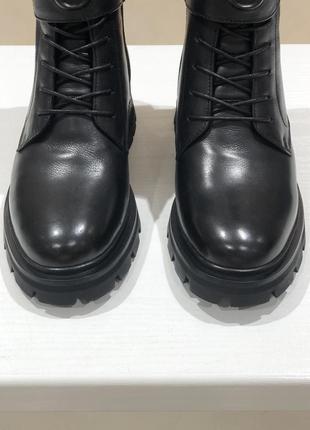 Ботинки женские зимние черные со шнуровкой натуральная кожа js2001m-913a anemone 28736 фото