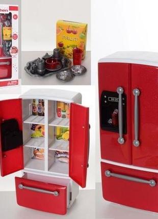 Km66081-3 игрушка мебель холодильник, 28-13-7,5см, посуда, в коробке 17-33,5-9,5см