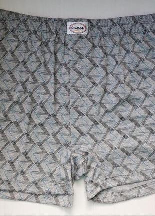 Трусы мужские семейные шорты doremi хлопок турция серый треугольнички 4 xl 50