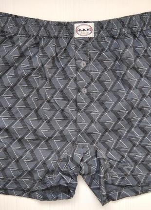 Трусы мужские семейные шорты doremi хлопок турция темно серый треугольнички 2 м 46