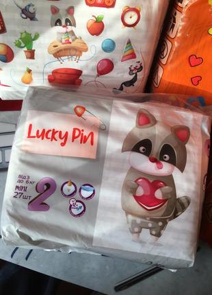 Luckypin підгузки памперси розмір 2 на 3-6 кг від 3 до 6 кг 27 шт штук lucky pin
