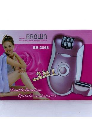 Brown эпилятор женский mp 1068 2 в 1, эпилятор для удаления волос на лице и теле,3 фото