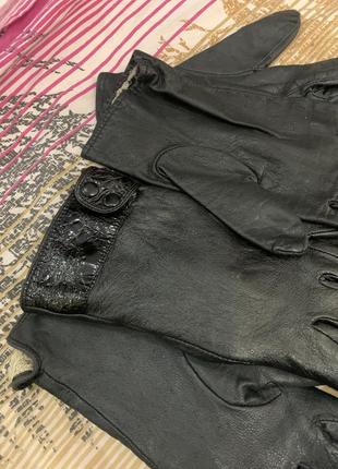 Набір рукавичок натуральна шкіра leather 4 шт.3 фото