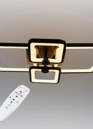 Потолочная led люстра, светильник светодиодный черный sunlight  5338/2+2