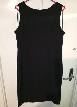 Стрейч,элегантное,офисное,чёрное платье-футляр с разрезом,большого размера,сербия,wallis2 фото