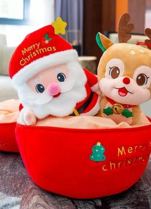 Новорічний подарунковий набір. різдвяне яблуко всередині з іграшками2 фото