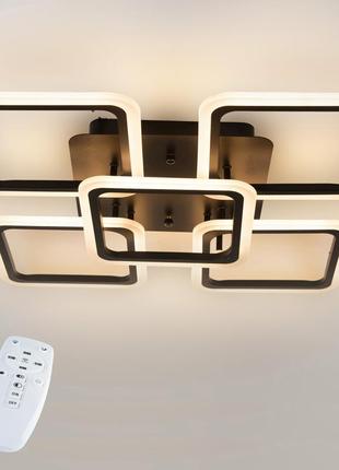 Потолочная led люстра, светильник светодиодный черный sunlight  5331/4+1