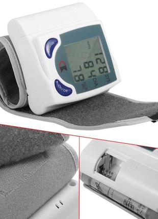 Цифровой автоматический тонометр blood pressure monitor для измерения артериального давления и пульса8 фото