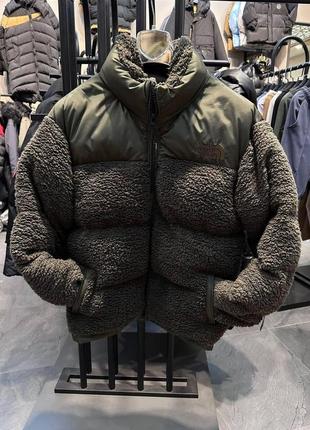 Мужской пуховик the north face плюшевый черная