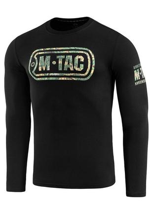 M-tac футболка logo длинный рукав black s