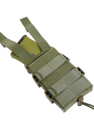 Жесткий усиленный тактический подсумок kiborg gu single mag pouch khaki ll3 фото