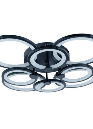 Стельова led люстра, світлодіодний світильник sunlight чорний 5332/4+4