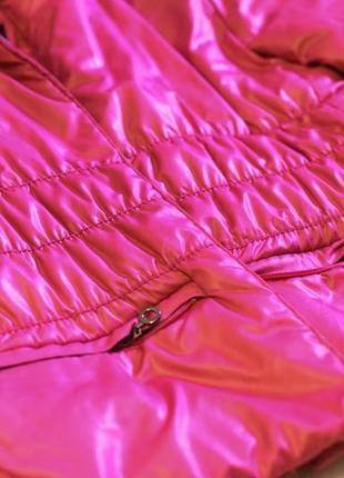 Розовая курточка  дутик теплая  /распродажа!7 фото