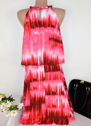Брендовое розовое нарядное миди платье london times шри ланка этикетка2 фото