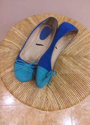 Яскраві балетки замш oodji раз.38-38.5 (24 см)