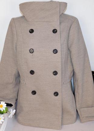 Брендовое демисезонное пальто с карманами h&m этикетка3 фото