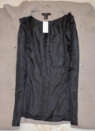 Брендовое демисезонное пальто с карманами h&m этикетка8 фото