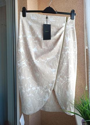 Красивейшая юбка миди по фигуре из фактурной ткани2 фото