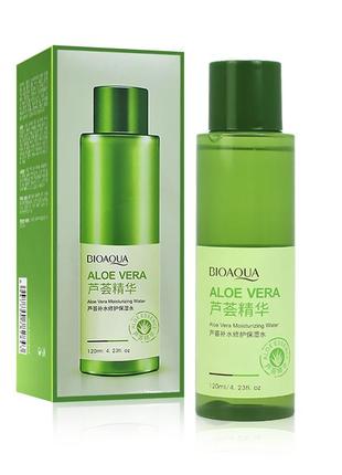Тонер зволожувальний відновлювальний для обличчя bioaqua refresh&moisture aloe vera 92% 120 мл