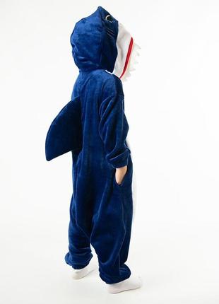Детская пижама-кигуруми акула, велсофт,топ юрма одяг4 фото