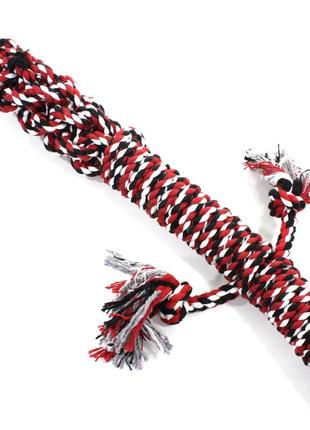 Іграшка hoopet w032 мотузкова ящірка для хатніх тварин red + white + black2 фото
