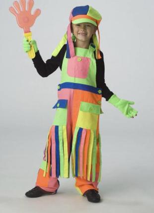 Клоун клоунесса комбинезон костюм карнавальный1 фото