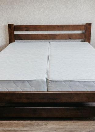 Ліжко 120*200 темний горіх, двоспальне. ліжко деревянне, з цільного дерева, без зрощень,
3 масива сосни