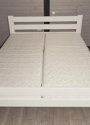 Ліжко деревянне. 140*200 біле. двоспально. ліжко дерев'яне