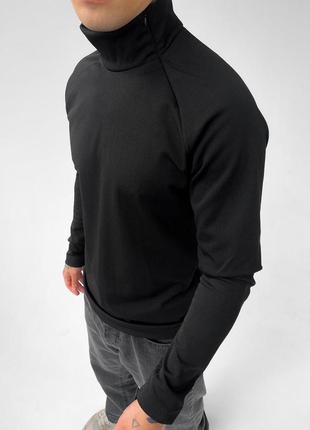 Теплый гольф свитер мужской с горлом повседневный черный | стильные мужские кофты зима-весна-осень6 фото