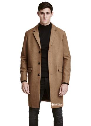 Пальто primark коричневое мужское шерстяное2 фото