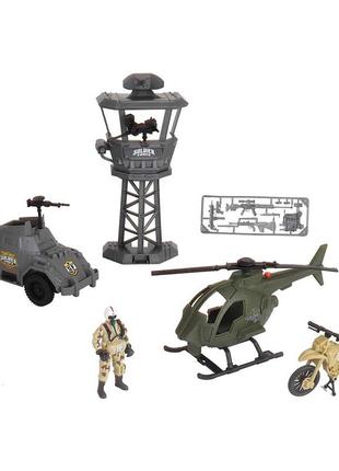 Игровой набор солдаты вертолет soldier force defense outpost (545117)