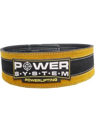 Пояс для важкої атлетики power system stronglift ps-3840 black/yellow s/m1 фото