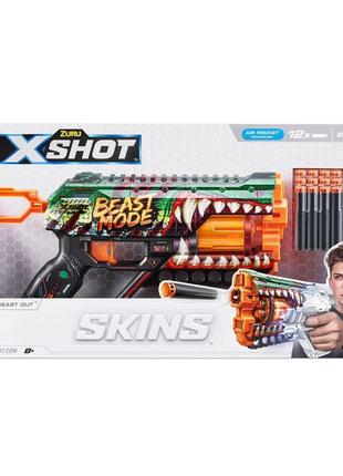 X-shot швидкострільний бластер skins griefer beast out (12 патронів)