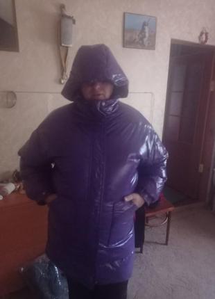 Курточка женская, водонепроницаемая, зима-осень длина 98 
талия 66
рукав 52
плечи 63
полномерка, больше м