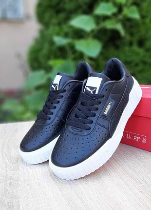 Кросівки жіночі puma cali чёрные на белой кожа