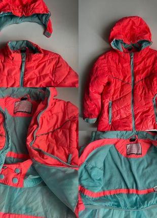 Зимний комплект куртка и комбинезон для девочки 110 см 4-5 лет4 фото