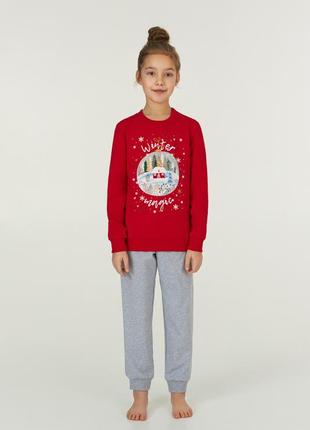 Пижама для девочки новогодняя зимняя ellen magic