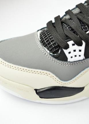 nike jordan air 1 low prm кросівки жіночі шкіряні нубук зимові термо на флісі ботінки сапоги високі теплі найк джордан чорні з бежевим9 фото