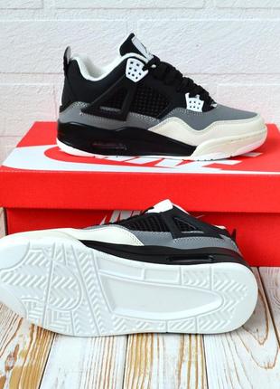 nike jordan air 1 low prm кросівки жіночі шкіряні нубук зимові термо на флісі ботінки сапоги високі теплі найк джордан чорні з бежевим2 фото