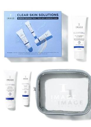 Набір тріо для шкіри clear skin solution image skincare facial set clear skin solution