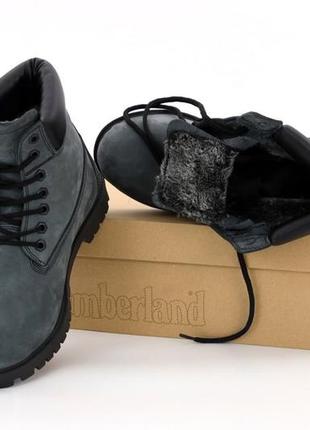 Зимние кожаные ботинки с мехом timeberland boots winter ❄️5 фото