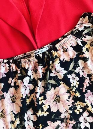 Красивая блуза в цветы с широкими рукавами от gina tricot3 фото