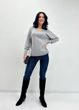 Ангоровый пуловер джемпер женский4 фото