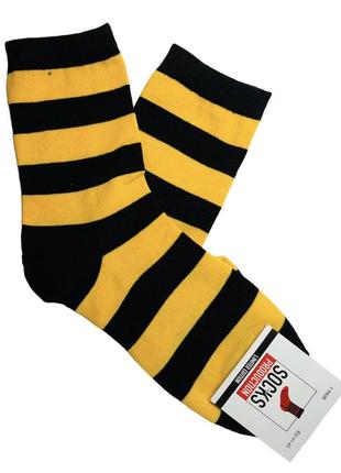 Смугасті шкарпетки socks 41/45 чорно-жовтий