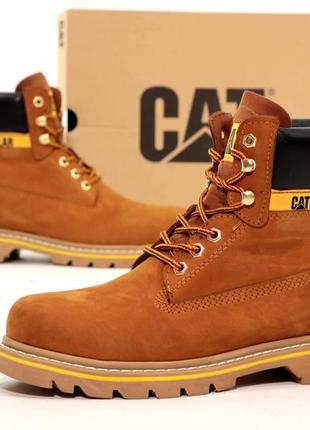 Зимові шкіряні черевики з хутром caterpillar boots winter ❄️3 фото