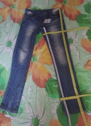 Брендовые джинсы с потертастями на 11-12лет denim ovs4 фото