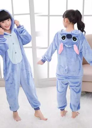 Костюм кигуруми стич синий пижама пижамы детские взрослые костюмы кингуруми стич голубой ститч кенгурушки 13010 фото