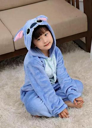 Костюм кигуруми стич синий пижама пижамы детские взрослые костюмы кингуруми стич голубой ститч кенгурушки 1302 фото