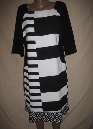 Красивое черно-белое платье james lakeland р-р48 14 италия